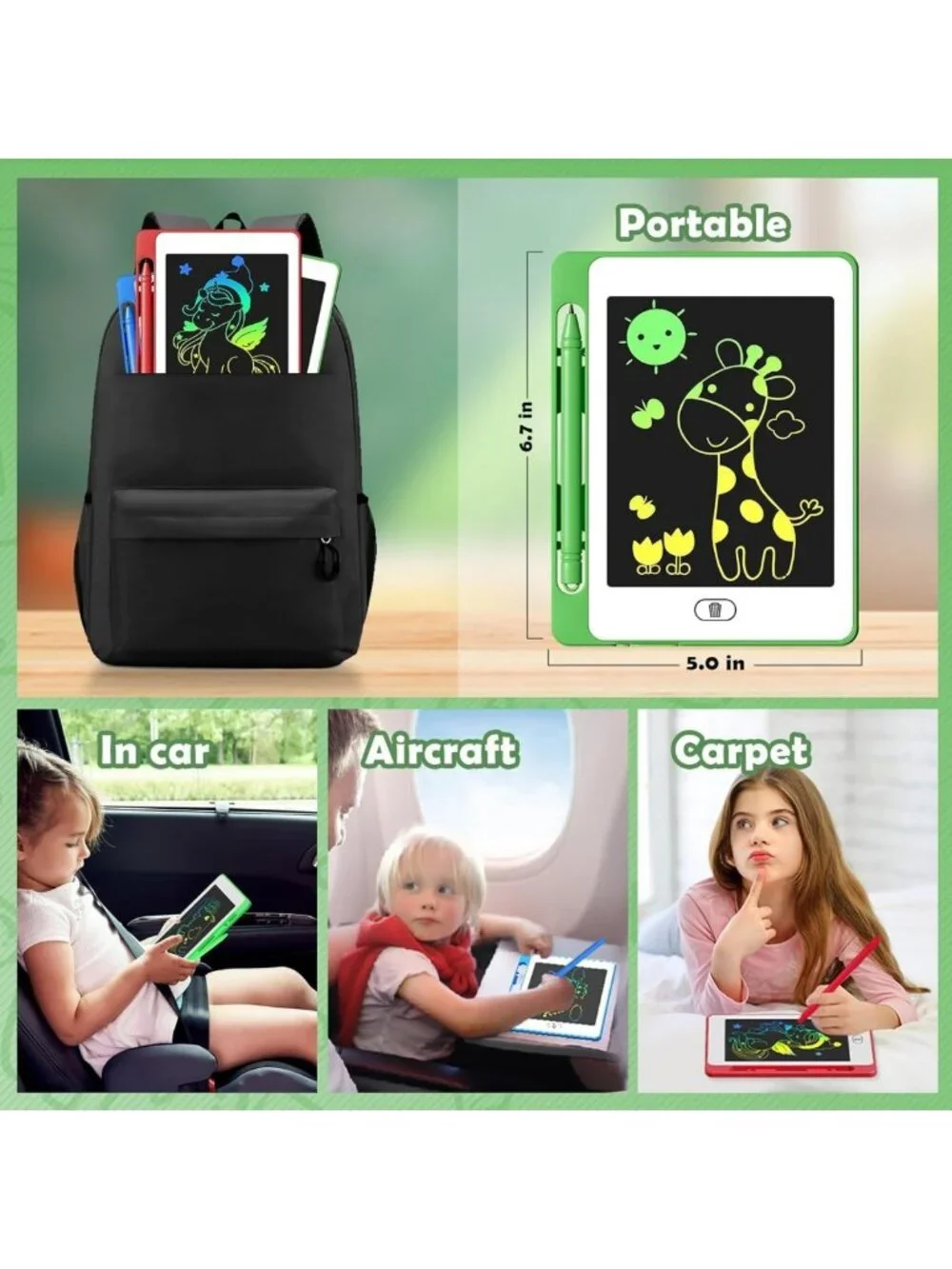 Colorful 16-Pack LCD Writing Tablets for Kids, Erasable Doodle Boards